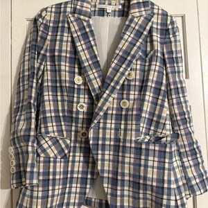 Veronica Beard Multicolor Checkered Blazer
